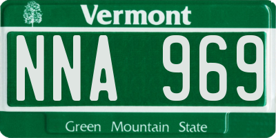 VT license plate NNA969