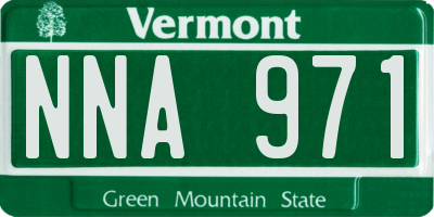 VT license plate NNA971