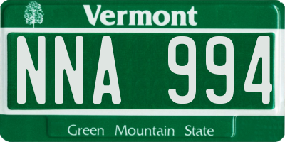 VT license plate NNA994