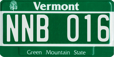 VT license plate NNB016