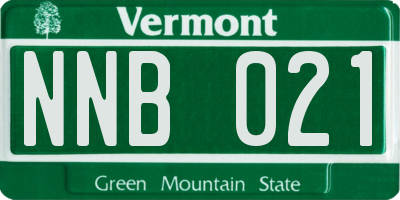 VT license plate NNB021