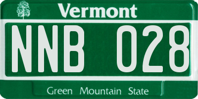 VT license plate NNB028