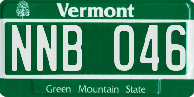 VT license plate NNB046