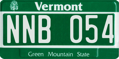 VT license plate NNB054