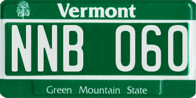 VT license plate NNB060