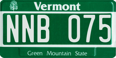 VT license plate NNB075