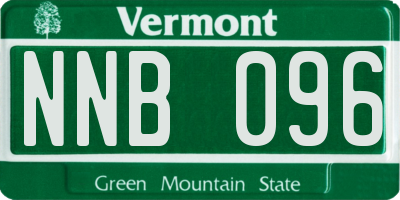 VT license plate NNB096