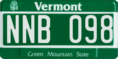 VT license plate NNB098