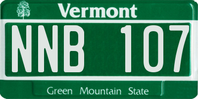 VT license plate NNB107