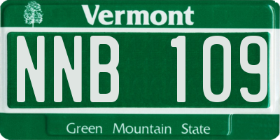 VT license plate NNB109