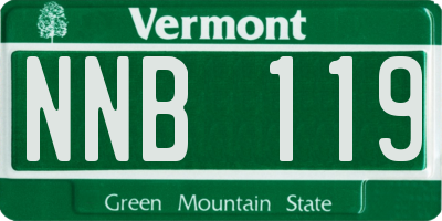 VT license plate NNB119