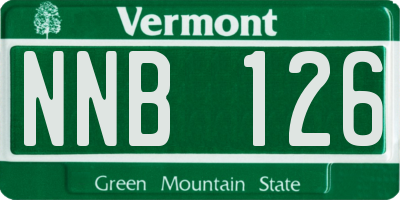 VT license plate NNB126