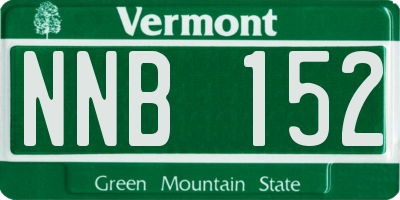 VT license plate NNB152