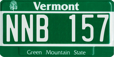 VT license plate NNB157
