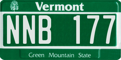 VT license plate NNB177