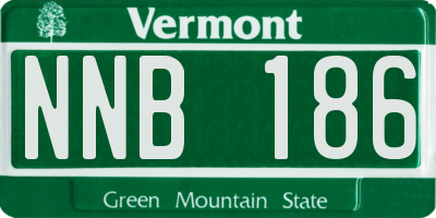 VT license plate NNB186