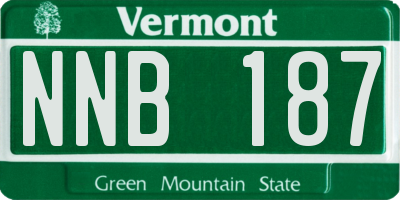VT license plate NNB187