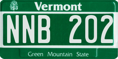 VT license plate NNB202