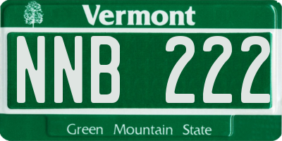 VT license plate NNB222