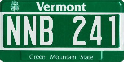 VT license plate NNB241