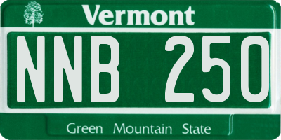 VT license plate NNB250