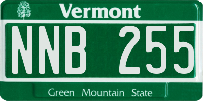 VT license plate NNB255