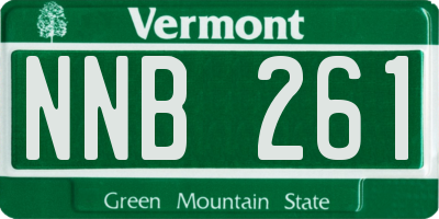 VT license plate NNB261