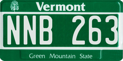 VT license plate NNB263