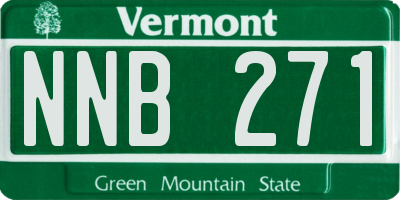 VT license plate NNB271