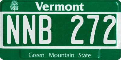 VT license plate NNB272
