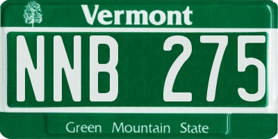 VT license plate NNB275
