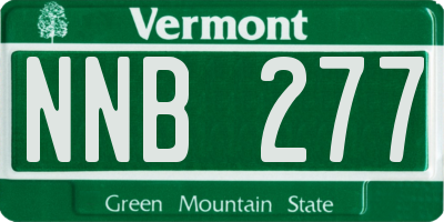 VT license plate NNB277
