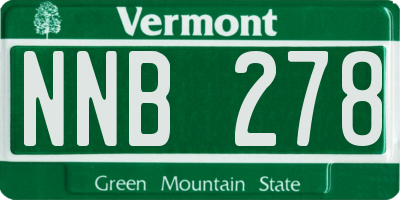 VT license plate NNB278