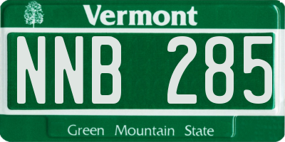 VT license plate NNB285
