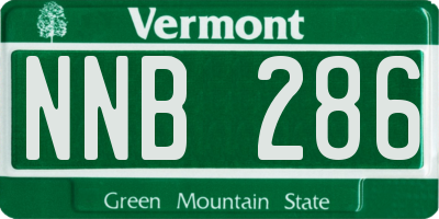 VT license plate NNB286