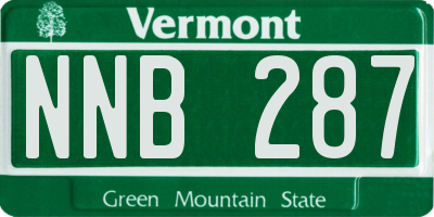 VT license plate NNB287