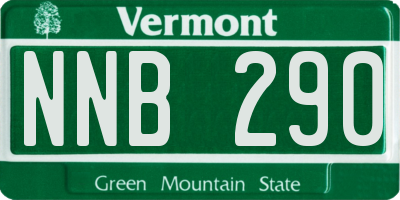 VT license plate NNB290