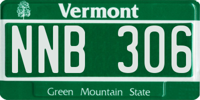 VT license plate NNB306