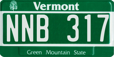 VT license plate NNB317