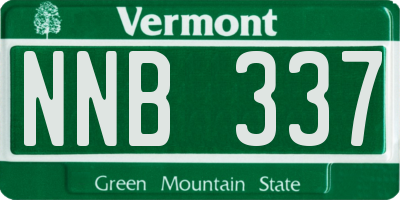 VT license plate NNB337