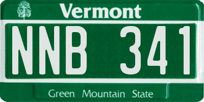 VT license plate NNB341