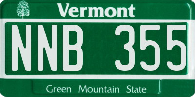 VT license plate NNB355