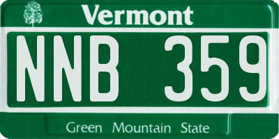 VT license plate NNB359