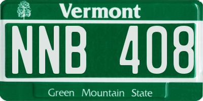 VT license plate NNB408