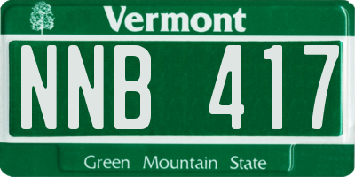 VT license plate NNB417