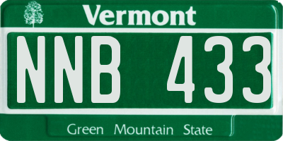 VT license plate NNB433