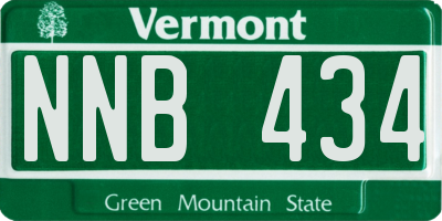 VT license plate NNB434