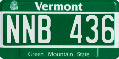 VT license plate NNB436