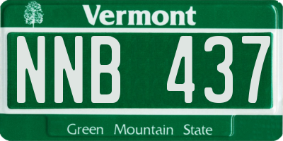 VT license plate NNB437