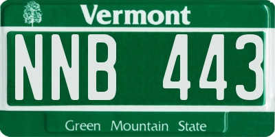 VT license plate NNB443